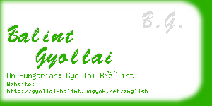 balint gyollai business card